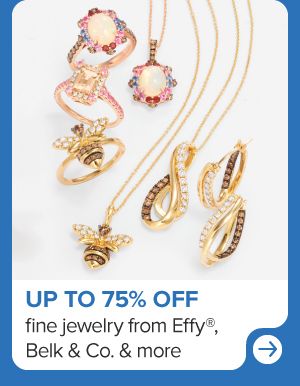 Assorted jewelry. Up to 75% off fine jewelry from Effy, Belk and Co and more.