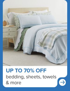 A blue bedding set. Up to 70% off bedding, towels and more.