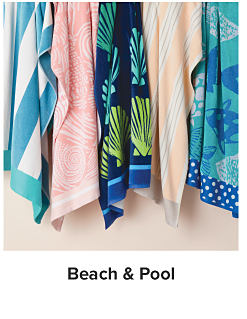 An image of beach towels. Shop beach and pool.