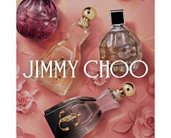 An image of fragrance bottles. Shop Jimmy Choo. 