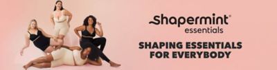Image of 4 women in bras and matching shapewear. Shapermint Essentials. Shaping essentials for everybody.