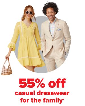 Daily Deals - 55% off casual dresswear for the family.