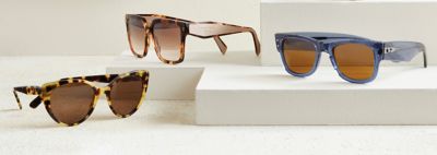 An image featuring several pairs of sunglasses in a variety of styles.