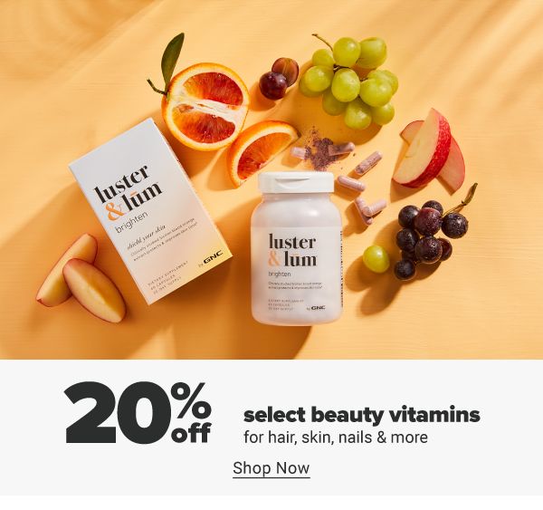 20% off select beauty vitamins for hair, skin, nails & more. Shop Now