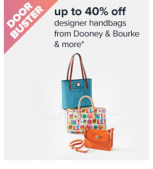 Up to 40% off designer handbags from Dooney & Bourke & more. Image of handbags. Shop now.