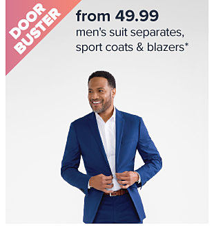 From $49.99 men's suit separates, sport coats & blazers. Image of a man in a sport coat. Shop now.