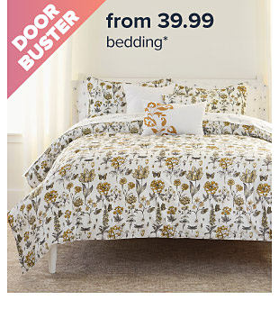 From 39.99 bedding. Image of a bed. Shop now.