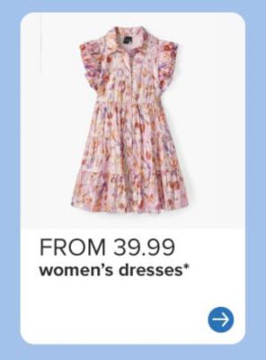 A floral dress. From 39.99 women's dresses.