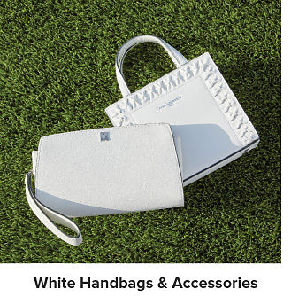 An image featuring two white handbags. Shop white handbags and accessories.