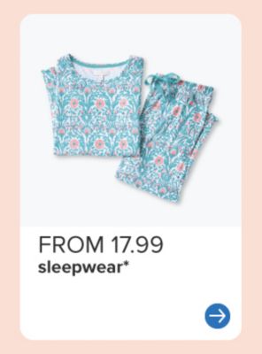 A blue women's pajama set. From 14.99 sleepwear.
