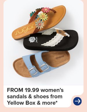 Three women's sandals. From 19.99 women's sandals and shoes from Yellow Box and more.