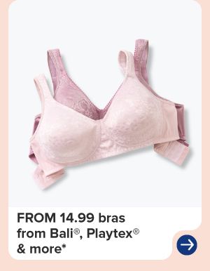Two pink bras. From 14.99 bras from Bali, Playtex and more.
