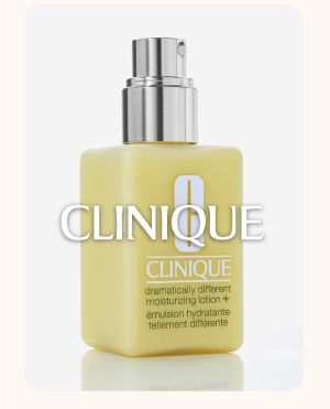  An image of Clinique skincare and the logo.