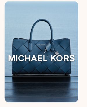An image of a Michael Kors handbag and the logo. 