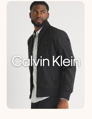  An image of a man wearing Calvin Klein and the logo.