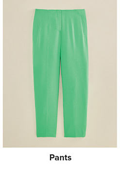 An image of green pants. Shop pants.