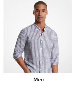 Image of a man in a button down shirt. Shop men.