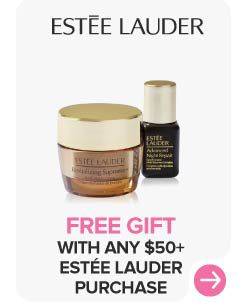 Estee Lauder. Free gift with any $50+ Estee Lauder purchase.