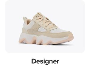 Image of a sneaker. Designer.