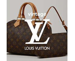 Two brown and tan Louis Vuitton handbags. Vintage Louis Vuitton. 