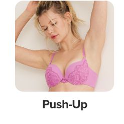 A woman in a push up bra. Shop push up bras.