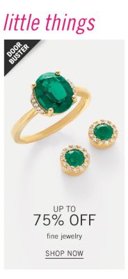 A gold ring with a emerald gemstone & earrings to match. Doorbuster. Up to 75% off fine jewelry. Shop now.