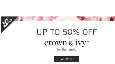Up to 40% off Crown and Ivy for the family. Exclusively at Belk. Shop women.