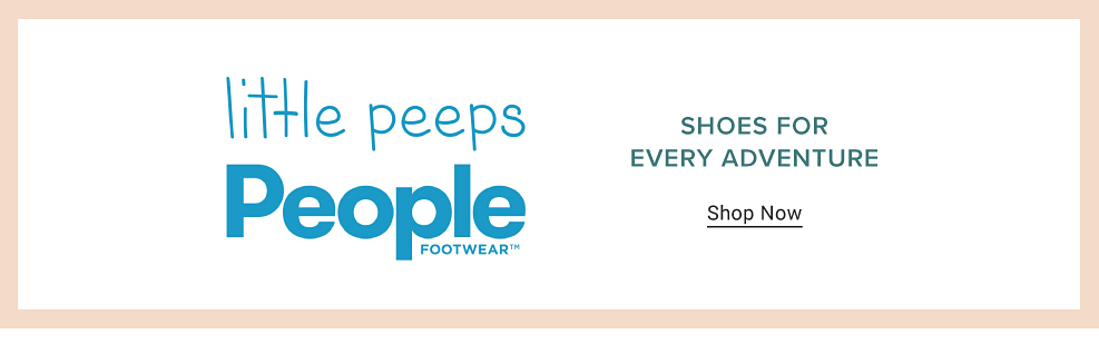 Logos for Little Peeps and People Footwear. Shoes for every adventure. Shop now. 