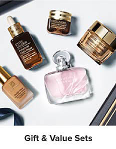 Various Estee Lauder cosmetic products. Shop gift and value sets.