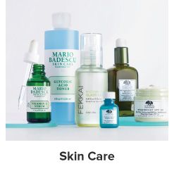 An image featuring a variety of skin care. Shop skin care.