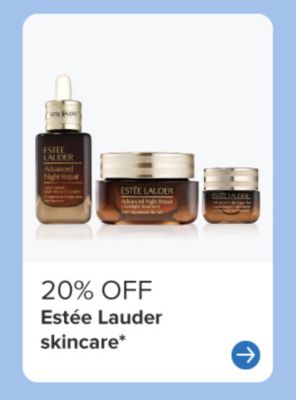 Estee Lauder skincare products. 20% off Estee Lauder skincare.