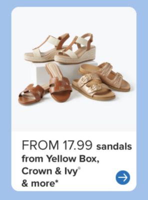 Women's sandals. From 17.99 sandals from Yellow Box, Crown and Ivy and more.