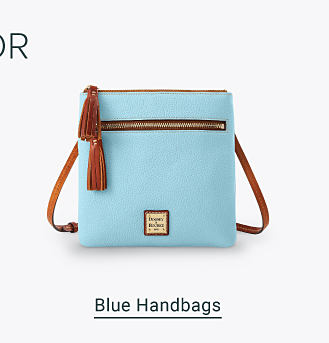 Shop blue handbags.