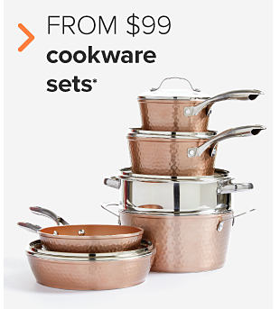 Copper pots and pans. From $99 cookware sets. 