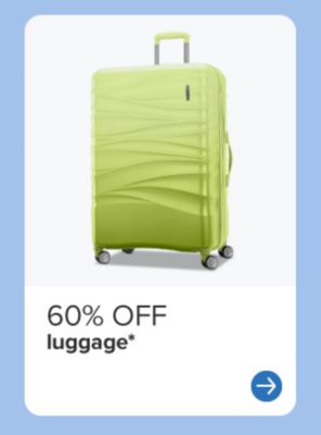Luggage. 50% off luggage.