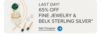 Various jewelry. Now until May 29th. 65% off fine jewelry and Belk Sterling Silver. Get Coupon.