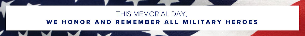 This Memorial Day, we honor and remember all military heroes. 