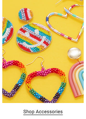Rainbow earrings. Shop accessories. 