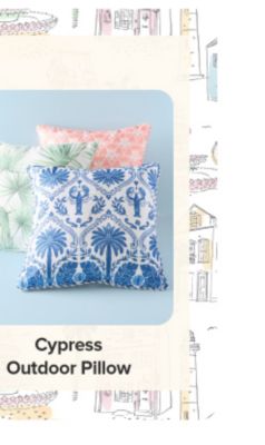 Cypress outdoor pillow.