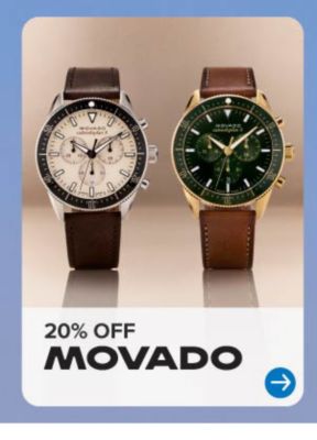 Two Movado watches. 20% off Movado.