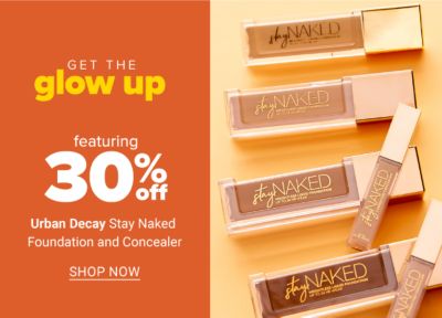 Get the glow up featuring 30% off Urban Decay Stay Naked Foundation and Concealer. Shop Now.