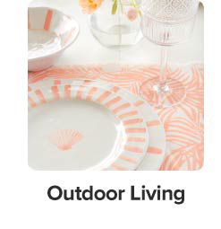 An image of plates and drinkware. Outdoor living. 