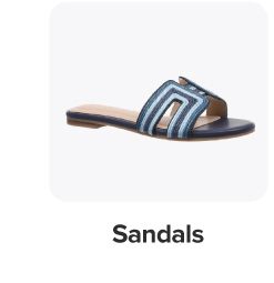 An image of a flat sandal. Sandals. 