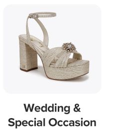 An image of a platform sandal. Wedding and special occasion.