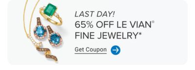 Now until June 15th. 65% off Le Vian fine jewelry. Get coupon. Various jewelry.