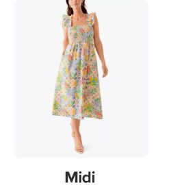 An image or a floral midi dress.