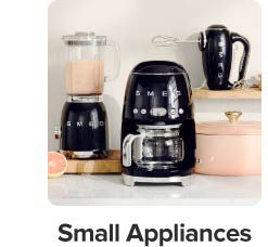 An image featuring three small appliances. Small appliances.