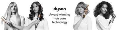 Images of women using Dyson hair products. Dyson. Award winning hair care technology.