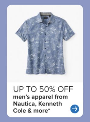 Men's button down shirt. Up to 50% off men's apparel from Nautica, Kenneth Cole & more.