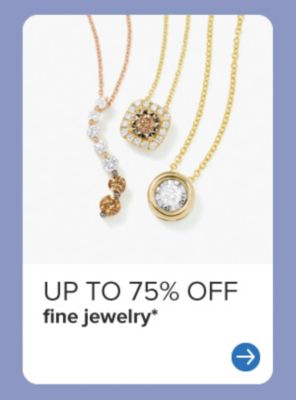 Three necklaces. Up to 75% off fine jewelry.